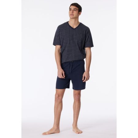PYJAMA KORT 803 DONKERBLAUW