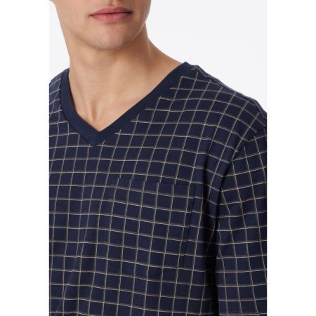 PYJAMA KORT 803 DONKERBLAUW