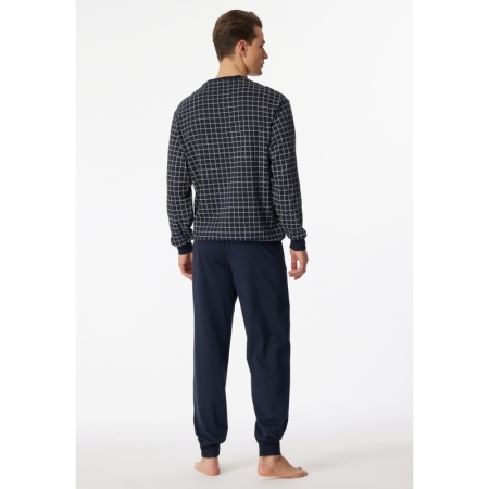 PYJAMA LANG 803 DONKERBLAUW