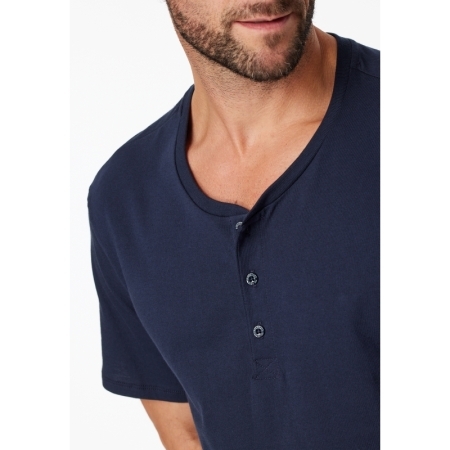 T-SHIRT KNOPFLEISTE 803 DONKERBLAUW