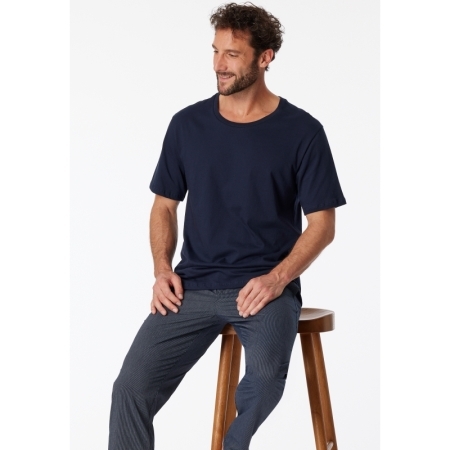 T-SHIRT RUNDHALS 803 DONKERBLAUW