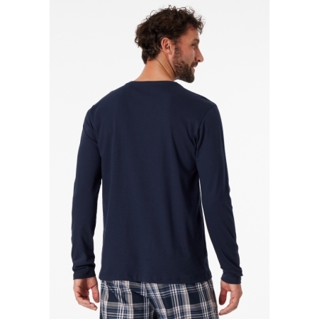 LANGARMSHIRT RUNDHALS 803 DONKERBLAUW