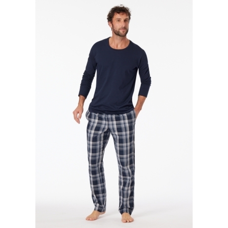 LANGARMSHIRT RUNDHALS 803 DONKERBLAUW