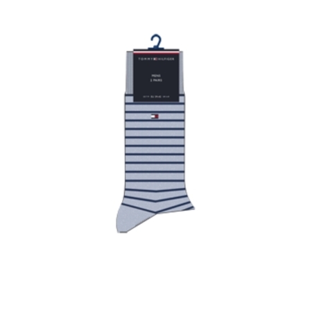 SMALL STRIPE SOCK 038 light blue melange