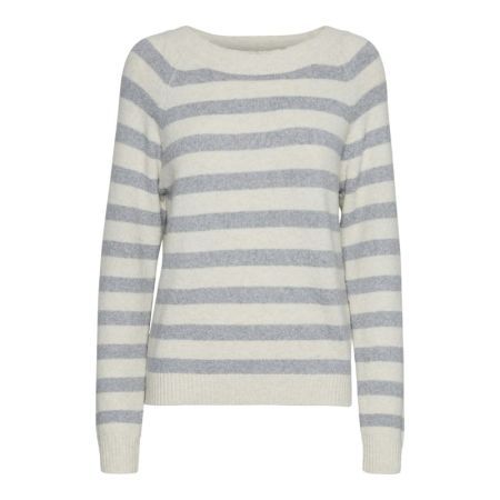 VMDOFFY LS O-NECK BLOUSE GA NO Birch/LGM