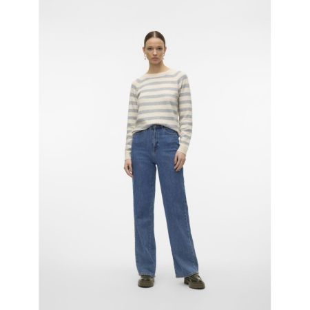 VMDOFFY LS O-NECK BLOUSE GA NO Birch/LGM