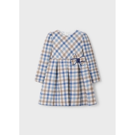 PLAID DRESS 012 SKY BLUE