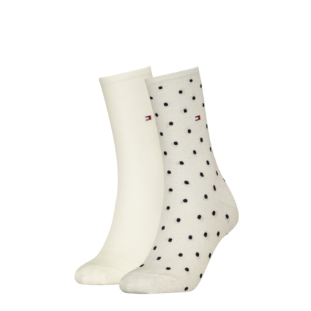 SOCK DOT 033 off white lurex