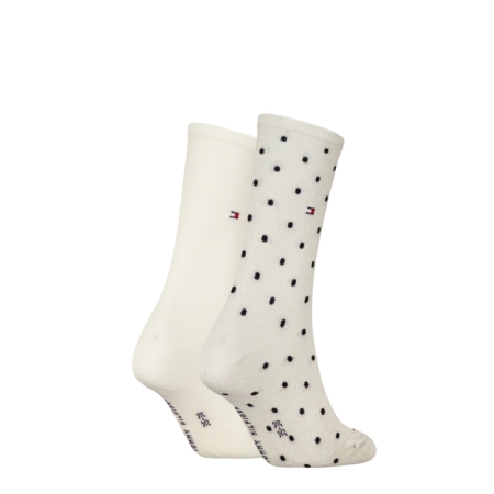 SOCK DOT 033 off white lurex