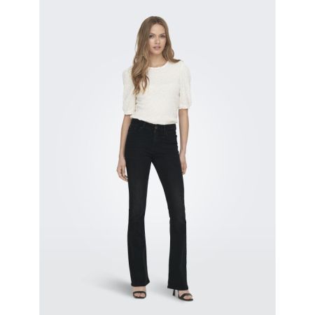 ONLBLUSH MID FLARED DNM TAI109 Washed Black