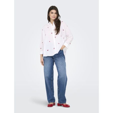 ONLNEW LINA GRACE LS EMB SHIRT 190858009 Brigh