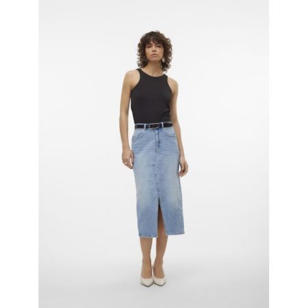 VMVERI HR CALF DENIM SKIRT GA 178000 Light Bl