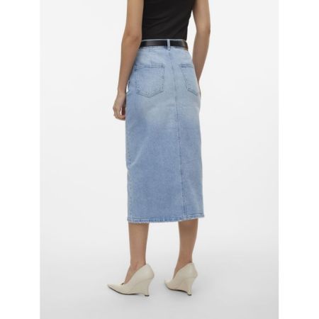 VMVERI HR CALF DENIM SKIRT GA 178000 Light Bl