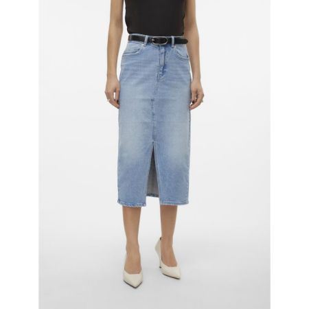 VMVERI HR CALF DENIM SKIRT GA 178000 Light Bl