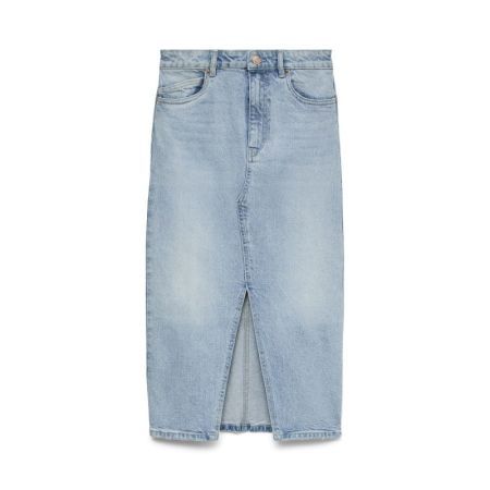 VMVERI HR CALF DENIM SKIRT GA 178000 Light Bl
