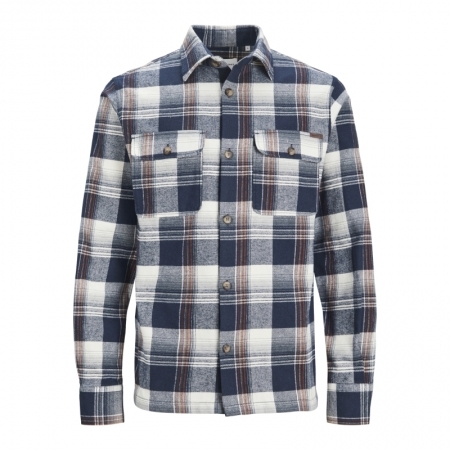 JJDARREN FLANNEL CHECK OVERSHI 175876 Navy Bla