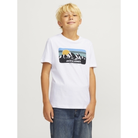 JJPEAK TEE SS CREW NECK JNR 178074 White