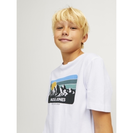 JJPEAK TEE SS CREW NECK JNR 178074 White