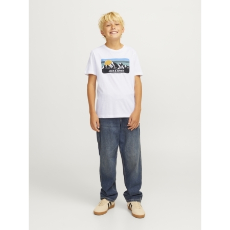 JJPEAK TEE SS CREW NECK JNR 178074 White