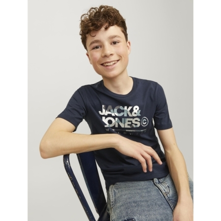 JJLUKE TEE SS CREW NECK JNR 175876001 Navy