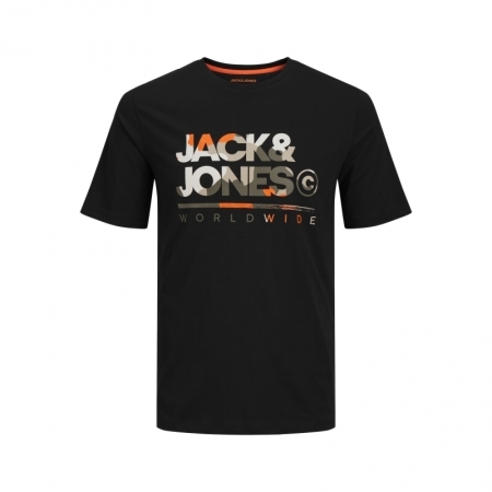 JJLUKE TEE SS CREW NECK JNR 178012001 Black