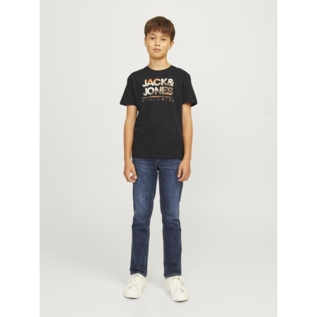 JJLUKE TEE SS CREW NECK JNR 178012001 Black