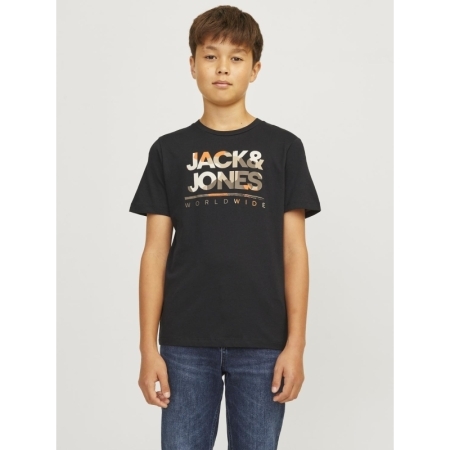 JJLUKE TEE SS CREW NECK JNR 178012001 Black