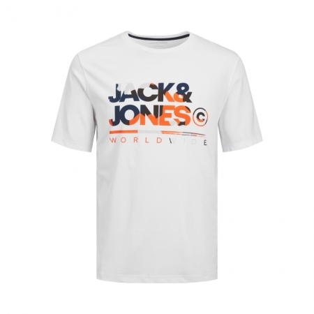 JJLUKE TEE SS CREW NECK MNI 178074001 White