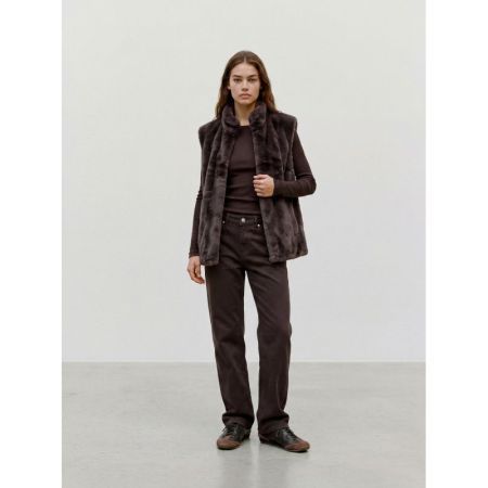 VMSONJAPOPPY FAUX FUR WAISTCOA 297957 Chocolat