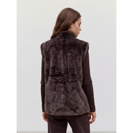 VMSONJAPOPPY FAUX FUR WAISTCOA 297957 Chocolat