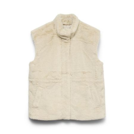 VMSONJAPOPPY FAUX FUR WAISTCOA 175626 Oatmeal