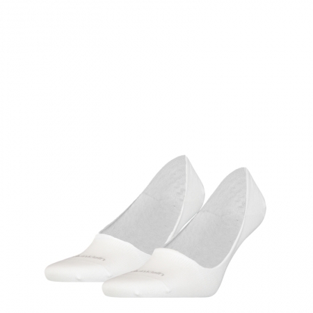CK MEN FOOTIE MID CUT 2P 002 WHITE