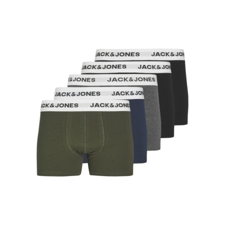 JACBASIC WHITE WB TRUNKS 5 PAC 178012001 Black