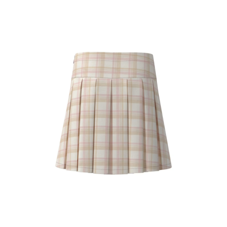 TWILL PLEATED MINI SKIRT L416 PINK CHECK