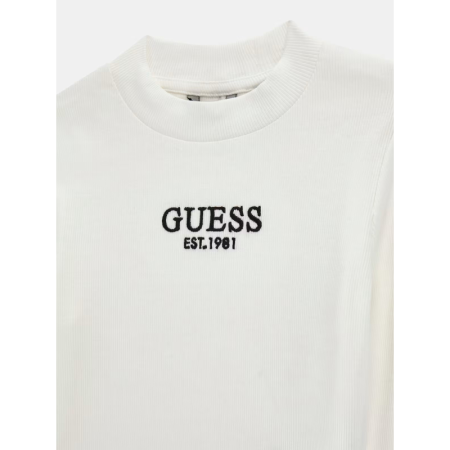 STRETCH RIB LS T-SHIRT G011 PURE WHITE