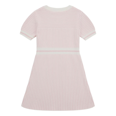 SS SWEATER DRESS S69D WHITE AND PINK STRIPE