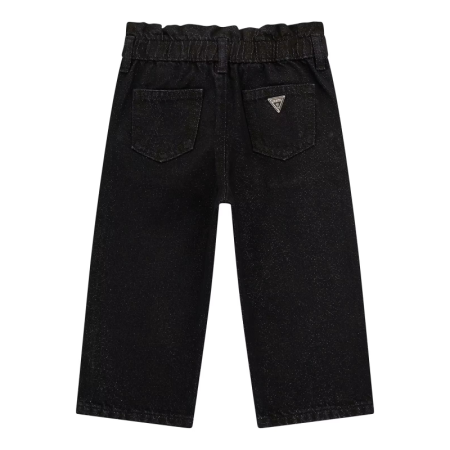 BLACK LUREX DENIM CULOTTE PANT NTCH ELEGANT CHRISTMAS WASH