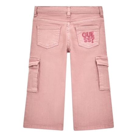 STRETCH BULL DENIM CARGO PANTS G5B0 BRICK ROSE
