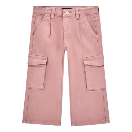 STRETCH BULL DENIM CARGO PANTS G5B0 BRICK ROSE