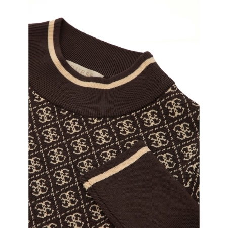 LISE 4G LS SWEATER FN0T DARK COFFEE BISCOTTI