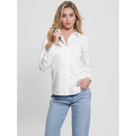 ROXANE LS POPELINE SHIRT G011 PURE WHITE