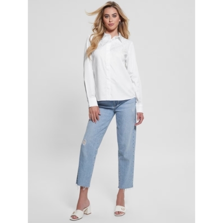 ROXANE LS POPELINE SHIRT G011 PURE WHITE