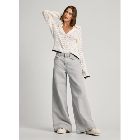 WIDE LEG JEANS MW CLOUD 10OZ 000 DENIM
