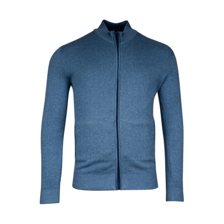 CARDIGAN ZIP 625 MID BLUE