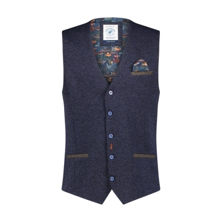 WAISTCOAT PIQUE 604 NAVY