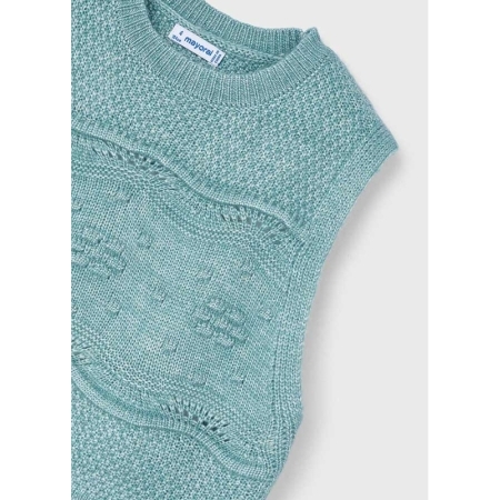 KNITTING VEST 035 H.EMERALD