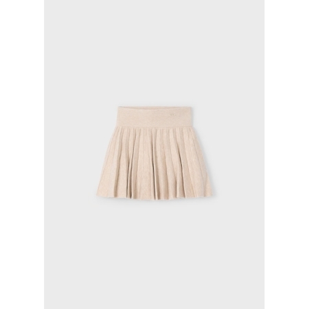 KNIT PLEATED SKIRT 022 H.SAND