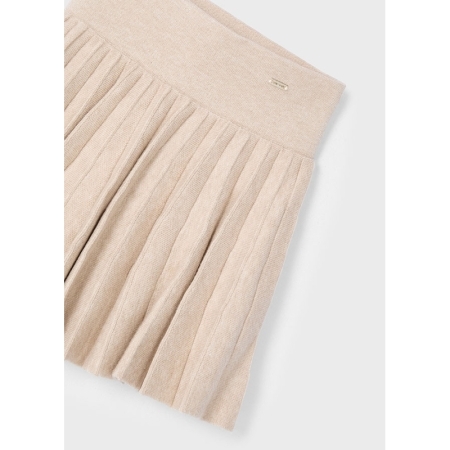 KNIT PLEATED SKIRT 022 H.SAND