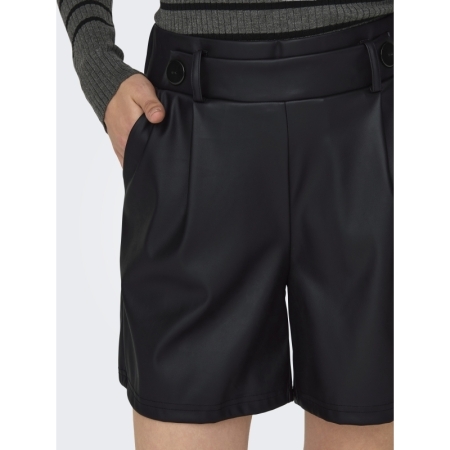 JDYSOYA GEGGO PU SHORTS JRS AT 177911 Black