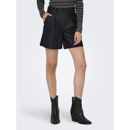 JDYSOYA GEGGO PU SHORTS JRS AT 177911 Black